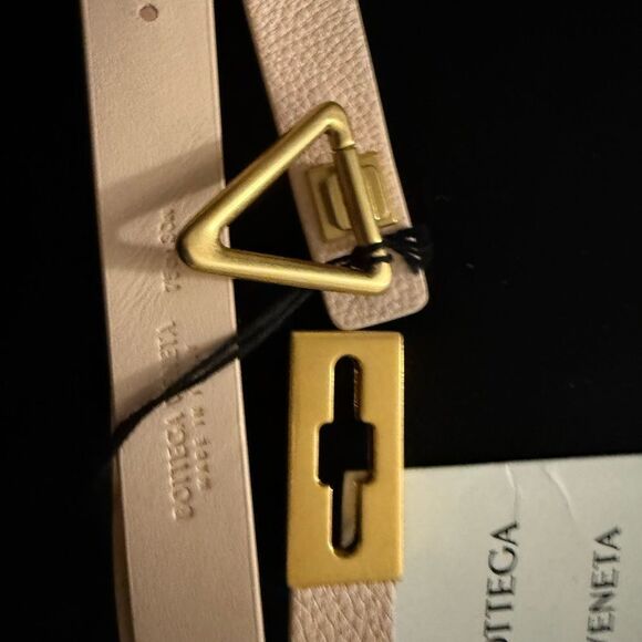 Brand new blush pink  Bottega veneta Belt with Gold Buckle size 75 main image 11